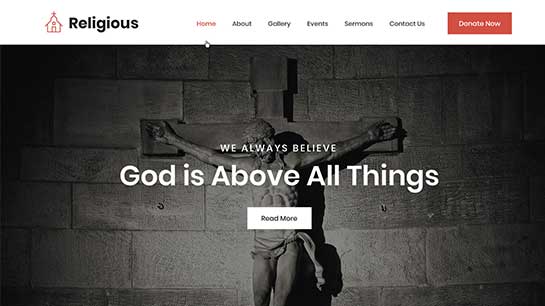 WordPress church theme