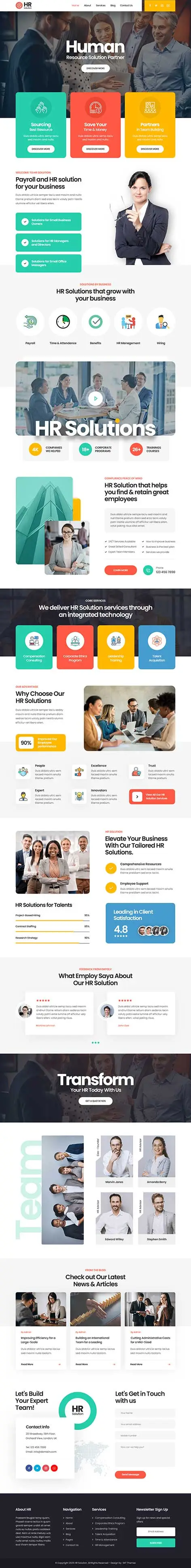 HR Management - HR Management WordPress theme