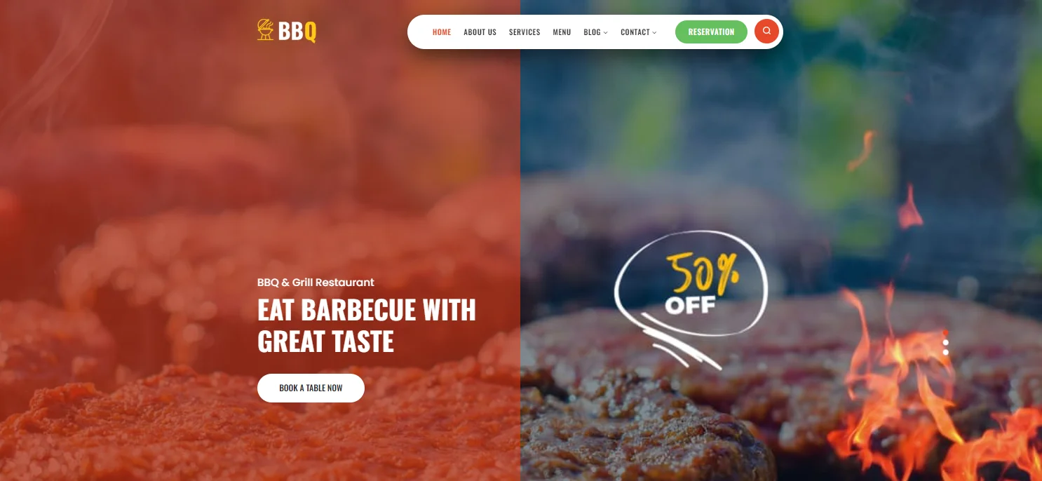 BBQ restaurant WordPress theme