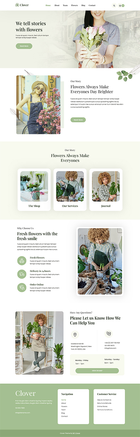 WordPress Flower Shop Theme Free